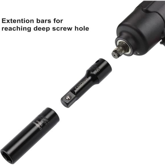 Complete 1/2-Inch Drive Deep Impact Socket Set, Metric - Picture 4 of 8